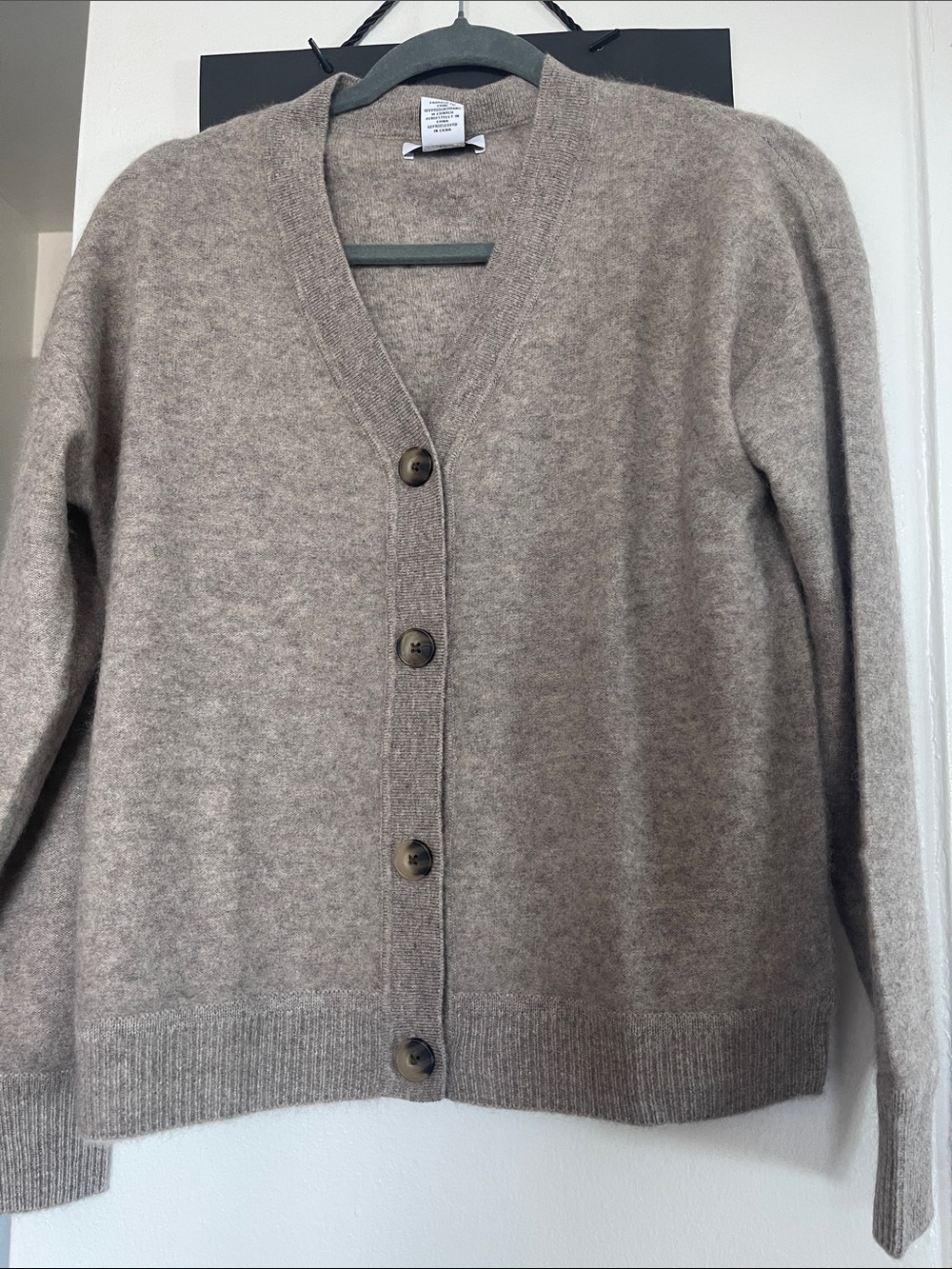 Jason Wu Taupe V-Neck Button Cardigan
